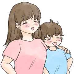 [LINEスタンプ] あおちゃんとママの日常