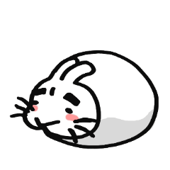 [LINEスタンプ] 眉毛ウサギ