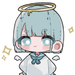 [LINEスタンプ] みつあみちゃんと天使ちゃん