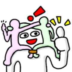 [LINEスタンプ] 二人三脚くん