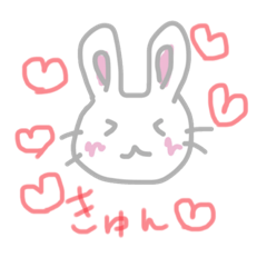 [LINEスタンプ] ゆるゆるうさぎ(手書き)