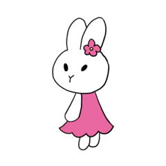 [LINEスタンプ] つり目のうさちゃん