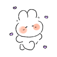 [LINEスタンプ] しろい うさちゃん