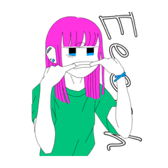 [LINEスタンプ] 色ときどき女の子