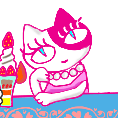 [LINEスタンプ] おしゃれなおこりんぼうネコの画像（メイン）