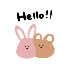 [LINEスタンプ] くっつき虫のうさくまくん。