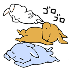 [LINEスタンプ] とにかくうさぎ三色ミックス2