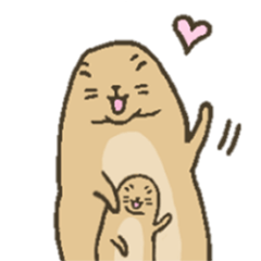 [LINEスタンプ] 仲良し♡プレーリードッグ