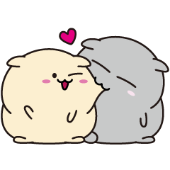 [LINEスタンプ] 灰色と白の画像（メイン）