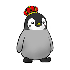 [LINEスタンプ] 赤いかんむりのペンギン