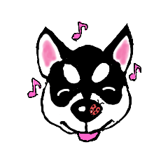 [LINEスタンプ] アスキィ(ハスキー仔犬)喜び編