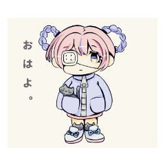 [LINEスタンプ] 眼帯✌️