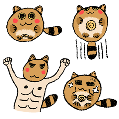[LINEスタンプ] もっちり たぬ たぬ