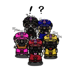 [LINEスタンプ] はなつぶれ戦隊パグレンジャーVol.02