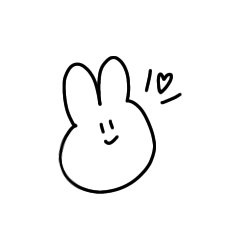 [LINEスタンプ] シンプルイズザベストなうさぎ