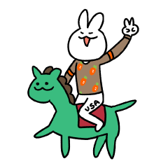 [LINEスタンプ] USACHAN 04 - HORSE_