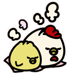 [LINEスタンプ] 肉まんのニワトリさん