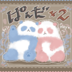 [LINEスタンプ] ぱんだツインズ(日常使い)