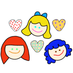 [LINEスタンプ] 使える♡カラフル女の子♡スタンプ