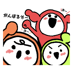 [LINEスタンプ] (続)3色の仲間たち