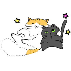 [LINEスタンプ] こっそり猫生活