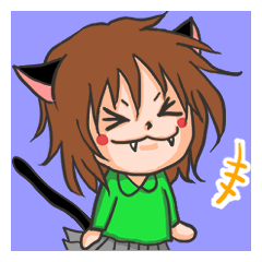 [LINEスタンプ] 狼男子✴︎猫女子万歳！LINEスタンプの日ver