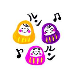 [LINEスタンプ] カラフルなだるまちゃん日常