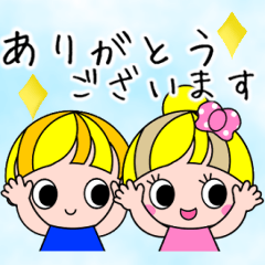 [LINEスタンプ] カラフルガールちゃん1♥毎日使える挨拶