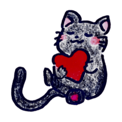 [LINEスタンプ] くろねこジジくん