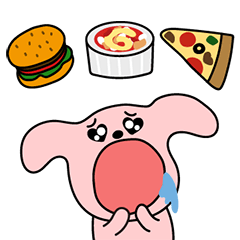 [LINEスタンプ] 食べる時、一番幸せなニャミの日常。