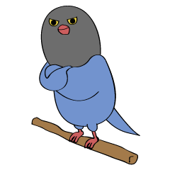 [LINEスタンプ] ピンクシリーズ-青カササギ-パート2