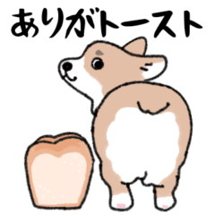 [LINEスタンプ] ダジャレが好きなコーギー