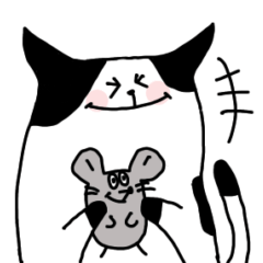 [LINEスタンプ] ねこやんといぬまる
