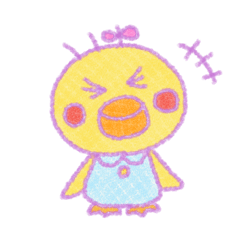 [LINEスタンプ] デフォふう・おりぼんひよこ