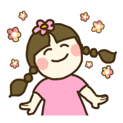 [LINEスタンプ] 毎日使える♪花みっちゃんスタンプ