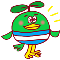 [LINEスタンプ] まめこどりちゃん。（カラー描線ver.）