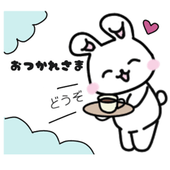 [LINEスタンプ] ふわわウサギ