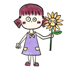 [LINEスタンプ] まる目の女の子2