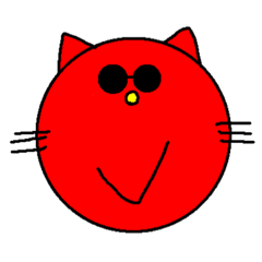 [LINEスタンプ] 赤い猫、ときどき犬