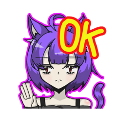 [LINEスタンプ] アホ毛ガールズ