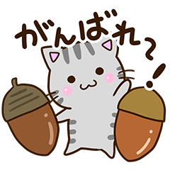 [LINEスタンプ] おちゃめなアメショ【秋】