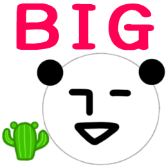 [LINEスタンプ] 無表情パンダRK  BIGスタンプ