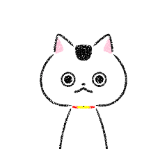 [LINEスタンプ] おにぎりにゃんこ（白黒）