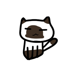 [LINEスタンプ] シャムねこ