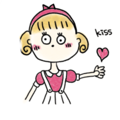 [LINEスタンプ] まる目の女の子3