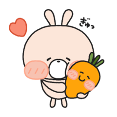 [LINEスタンプ] ほっぺたうさぎのスタンプ