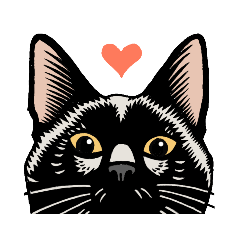 [LINEスタンプ] 黒猫のユキ